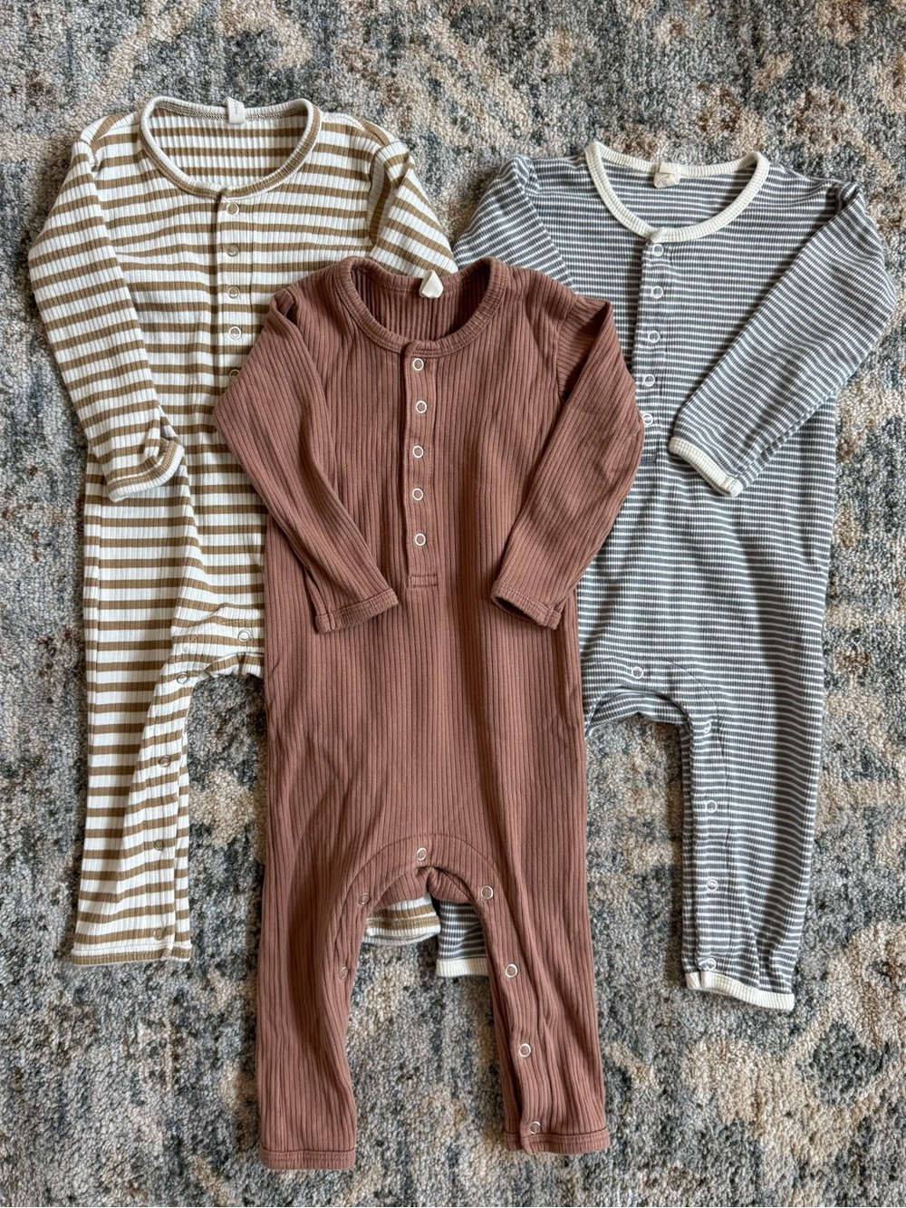 Quincy Mae Ribbed Jumpsuits 6-12M